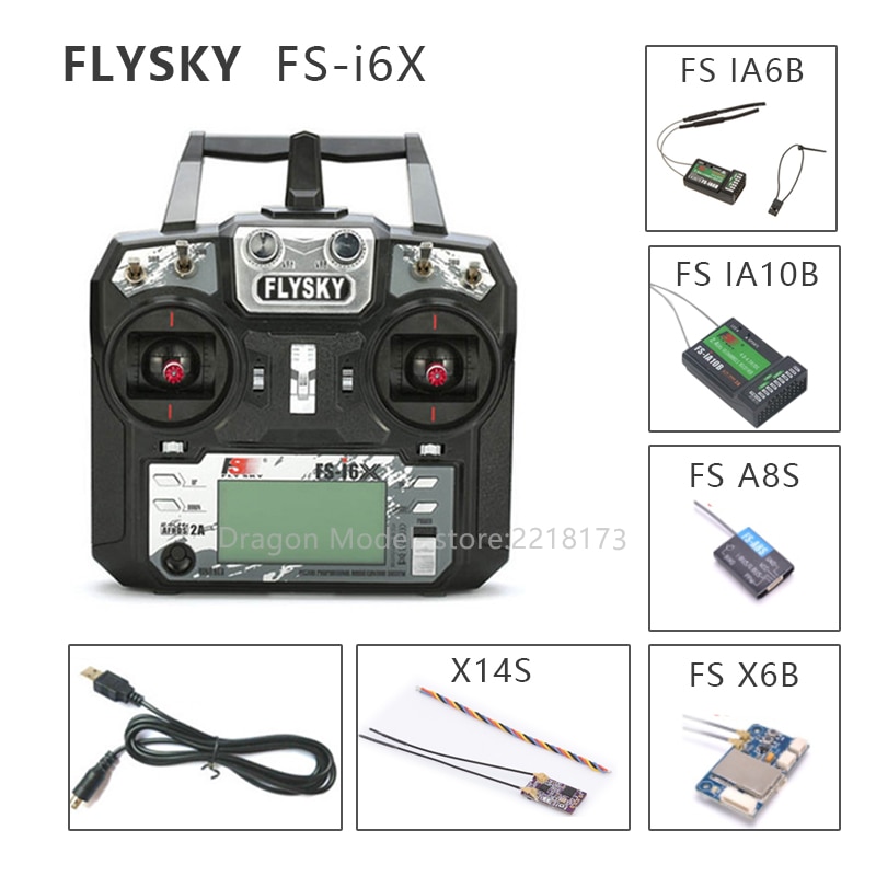 FLYSKY FS-i6X FS i6X 10CH 2.4GHz AFHDS 2A RC ..